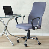 Foto vitrine capa para cadeira escritorio presidente chumbo